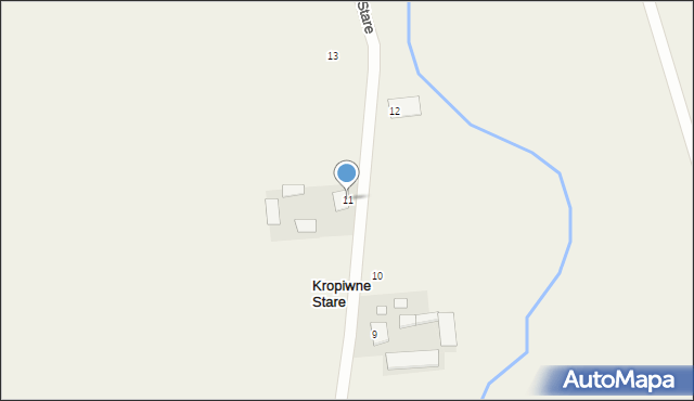 Kropiwne Stare, Kropiwne Stare, 11, mapa Kropiwne Stare