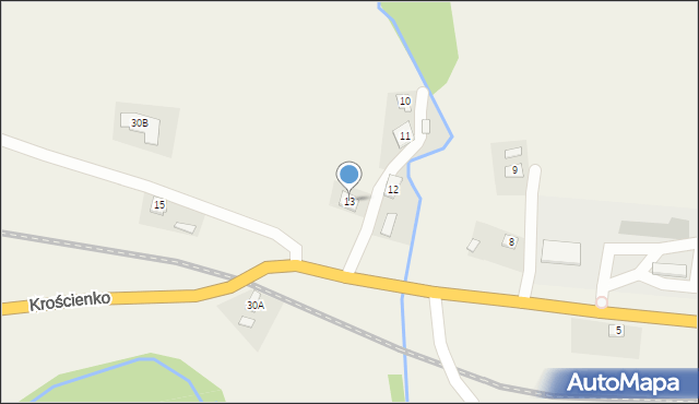 Krościenko, Krościenko, 13, mapa Krościenko
