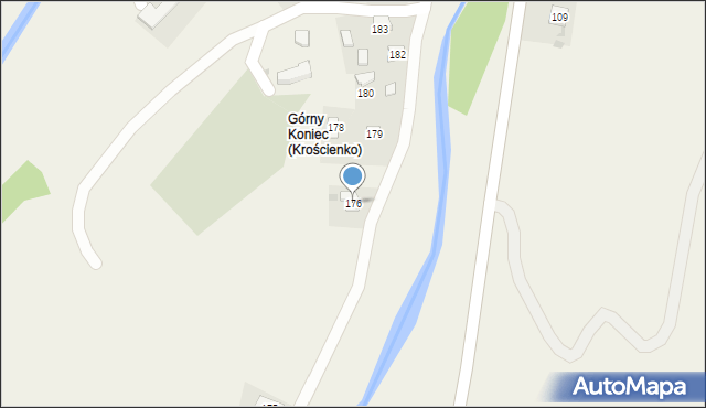Krościenko, Krościenko, 176, mapa Krościenko