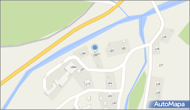 Krościenko, Krościenko, 189, mapa Krościenko