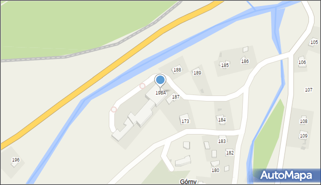 Krościenko, Krościenko, 198A, mapa Krościenko