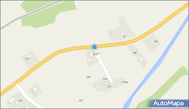 Krościenko, Krościenko, 203, mapa Krościenko