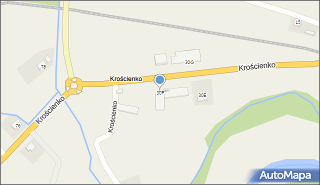 Krościenko, Krościenko, 30F, mapa Krościenko