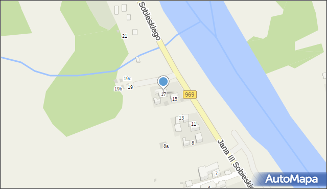 Krościenko nad Dunajcem, Króla Jana III Sobieskiego, 17, mapa Krościenko nad Dunajcem