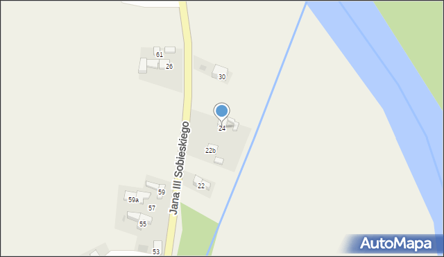 Krościenko nad Dunajcem, Króla Jana III Sobieskiego, 24, mapa Krościenko nad Dunajcem