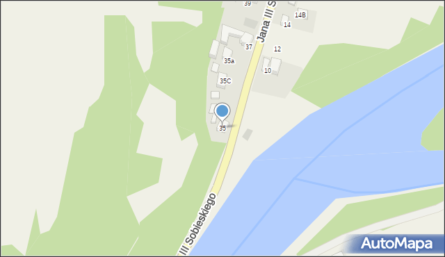 Krościenko nad Dunajcem, Króla Jana III Sobieskiego, 35, mapa Krościenko nad Dunajcem