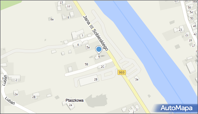 Krościenko nad Dunajcem, Króla Jana III Sobieskiego, 5, mapa Krościenko nad Dunajcem