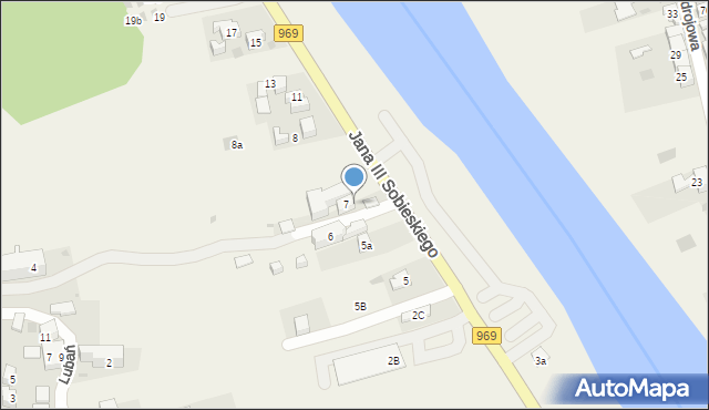 Krościenko nad Dunajcem, Króla Jana III Sobieskiego, 7a, mapa Krościenko nad Dunajcem