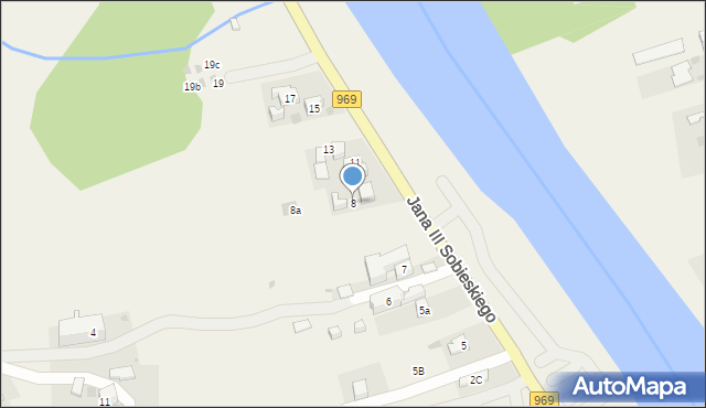 Krościenko nad Dunajcem, Króla Jana III Sobieskiego, 8, mapa Krościenko nad Dunajcem