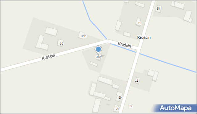 Krościn, Krościn, 30A, mapa Krościn