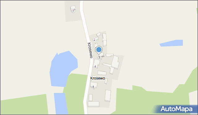 Krosewo, Krosewo, 3, mapa Krosewo