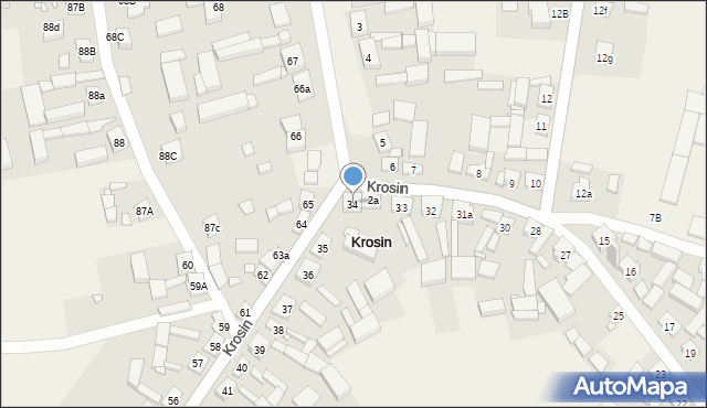 Krosin, Krosin, 34, mapa Krosin