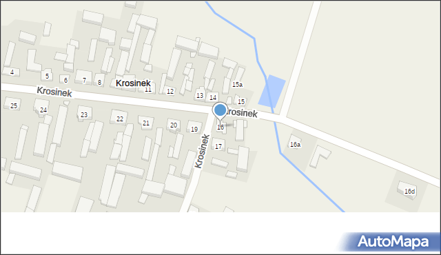 Krosinek, Krosinek, 16, mapa Krosinek