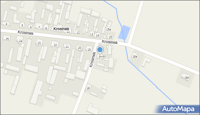 Krosinek, Krosinek, 17, mapa Krosinek