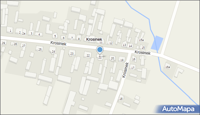 Krosinek, Krosinek, 21, mapa Krosinek