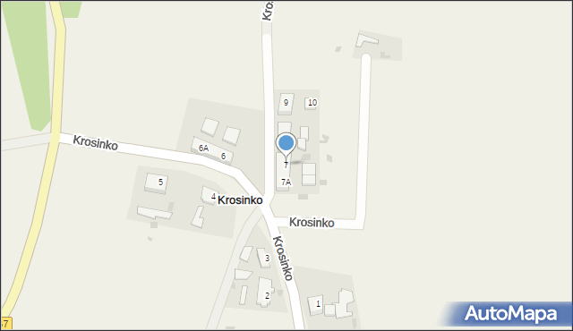 Krosinko, Krosinko, 7, mapa Krosinko