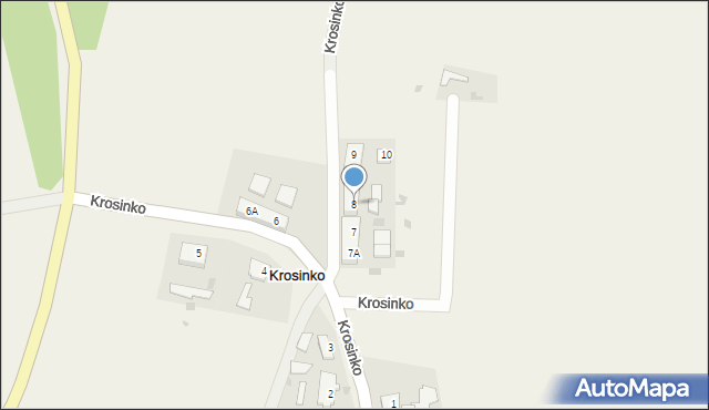 Krosinko, Krosinko, 8, mapa Krosinko