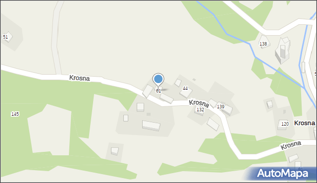 Krosna, Krosna, 61, mapa Krosna