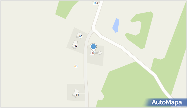 Krosno, Krosno, 17A, mapa Krosna