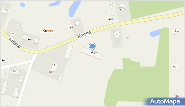 Krosno, Krosno, 20a, mapa Krosna