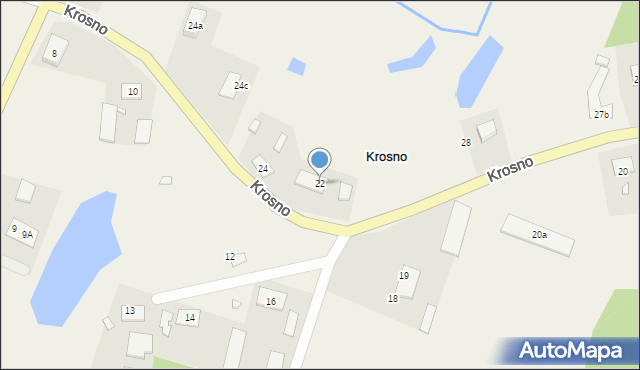 Krosno, Krosno, 22, mapa Krosna