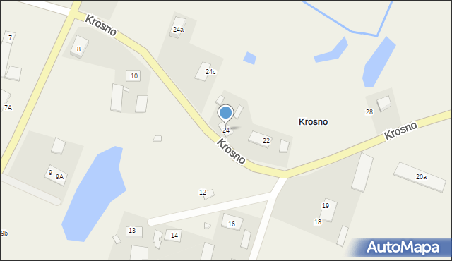 Krosno, Krosno, 24, mapa Krosna