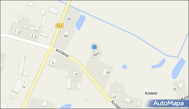 Krosno, Krosno, 24a, mapa Krosna