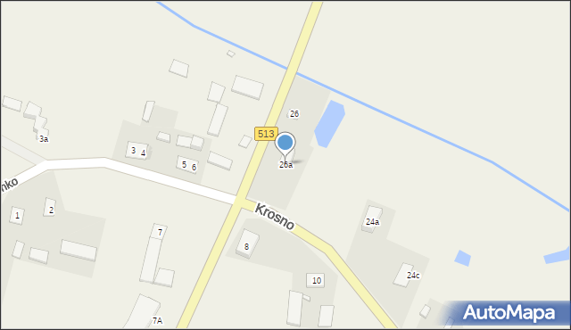 Krosno, Krosno, 26a, mapa Krosna