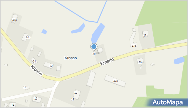 Krosno, Krosno, 28, mapa Krosna