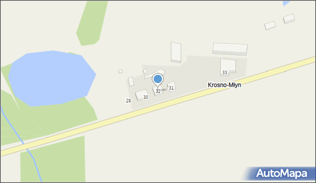 Krosno, Krosno, 32, mapa Krosna