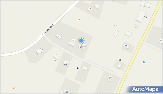 Krosno, Krosno, 43, mapa Krosna