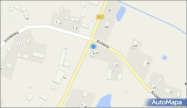 Krosno, Krosno, 8, mapa Krosna