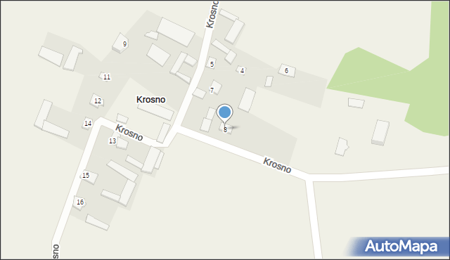 Krosno, Krosno, 8, mapa Krosna