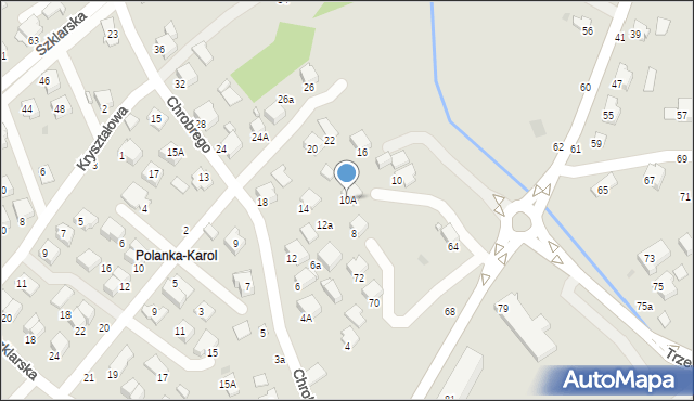 Krosno, Króla Bolesława Chrobrego, 10A, mapa Krosna