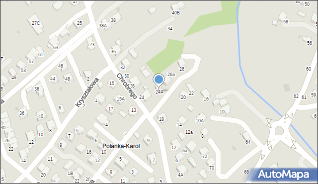 Krosno, Króla Bolesława Chrobrego, 24A, mapa Krosna