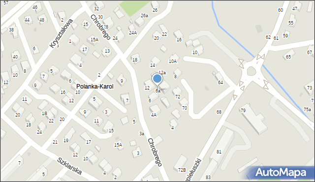 Krosno, Króla Bolesława Chrobrego, 6a, mapa Krosna