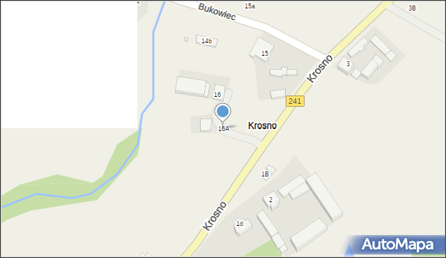 Krosno, Krosno, 16A, mapa Krosna