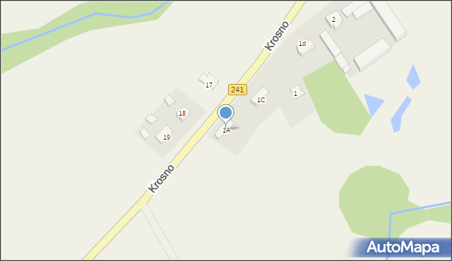 Krosno, Krosno, 1A, mapa Krosna