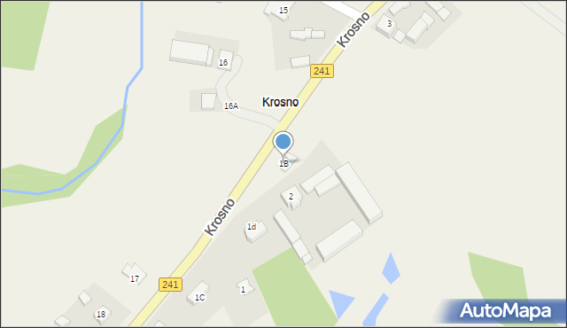 Krosno, Krosno, 1B, mapa Krosna