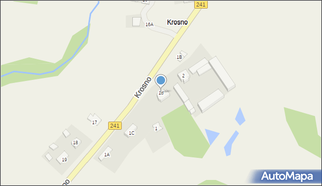 Krosno, Krosno, 2a, mapa Krosna