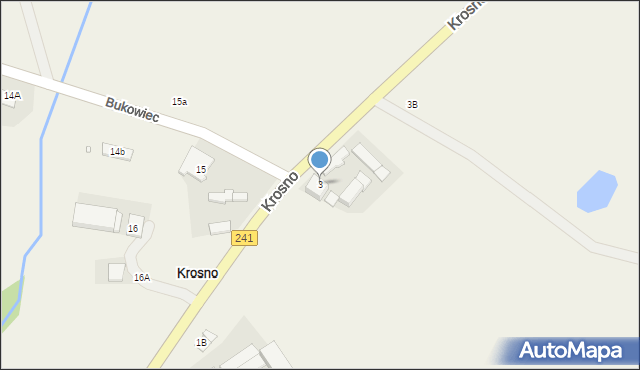 Krosno, Krosno, 3, mapa Krosna