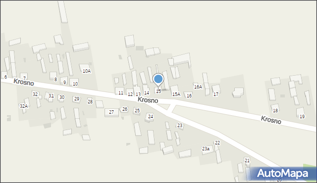 Krosno, Krosno, 15, mapa Krosna