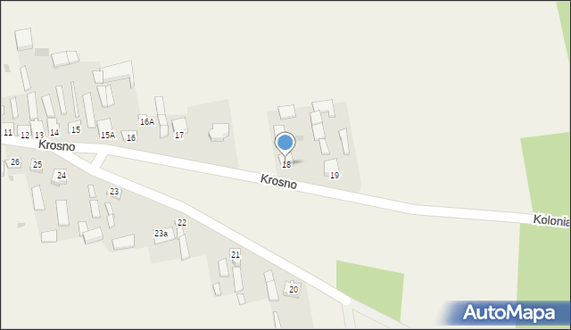 Krosno, Krosno, 18, mapa Krosna