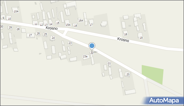 Krosno, Krosno, 22, mapa Krosna