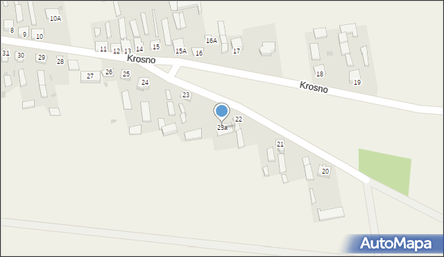 Krosno, Krosno, 23a, mapa Krosna