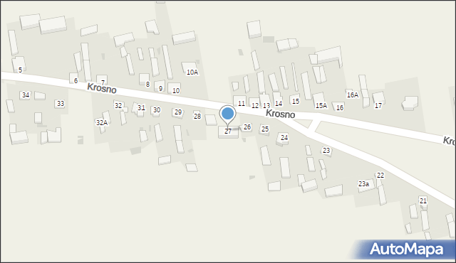 Krosno, Krosno, 27, mapa Krosna