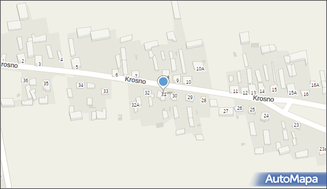 Krosno, Krosno, 31, mapa Krosna