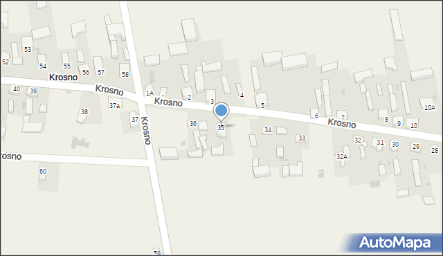 Krosno, Krosno, 35, mapa Krosna