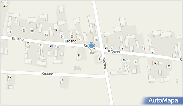 Krosno, Krosno, 37a, mapa Krosna