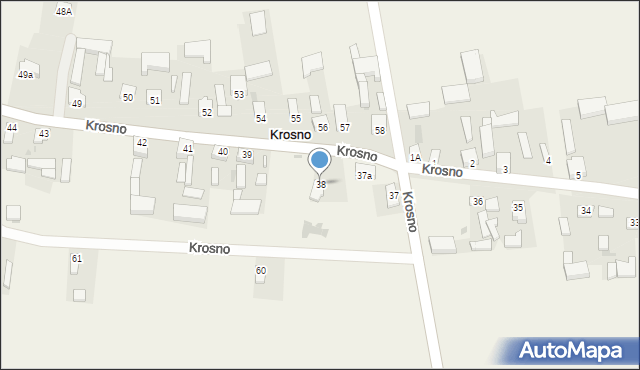 Krosno, Krosno, 38, mapa Krosna